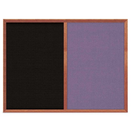 United Visual Products Slim Style Indoor Enclosed Corkboard, 12 UV500SC-BLACK-BLSPRU